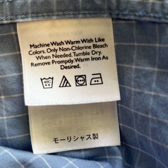 Eddie Bauer Mens Short Sleeve Button Front Shirt Blue Short Sleeves Size Large - Picture 7 of 8